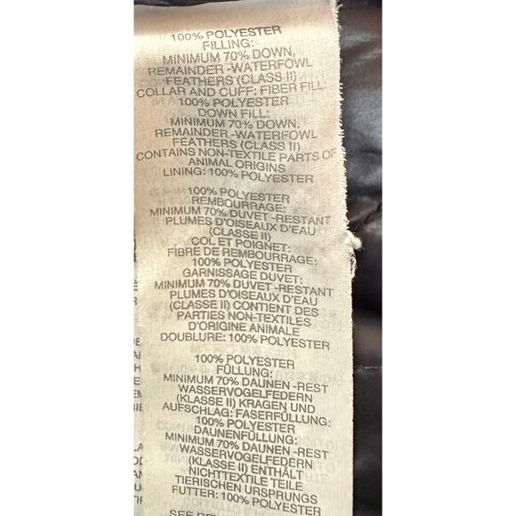 J. Crew Shiny Downtown Quilted Field Puffer Jacket Navy Blue C8548 Size S - Picture 15 of 16